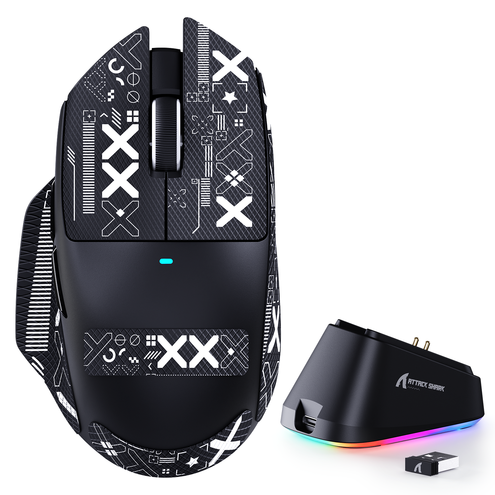 ATTACK SHARK V6 Ultra-Leichte Tri-Mode Gaming-Maus