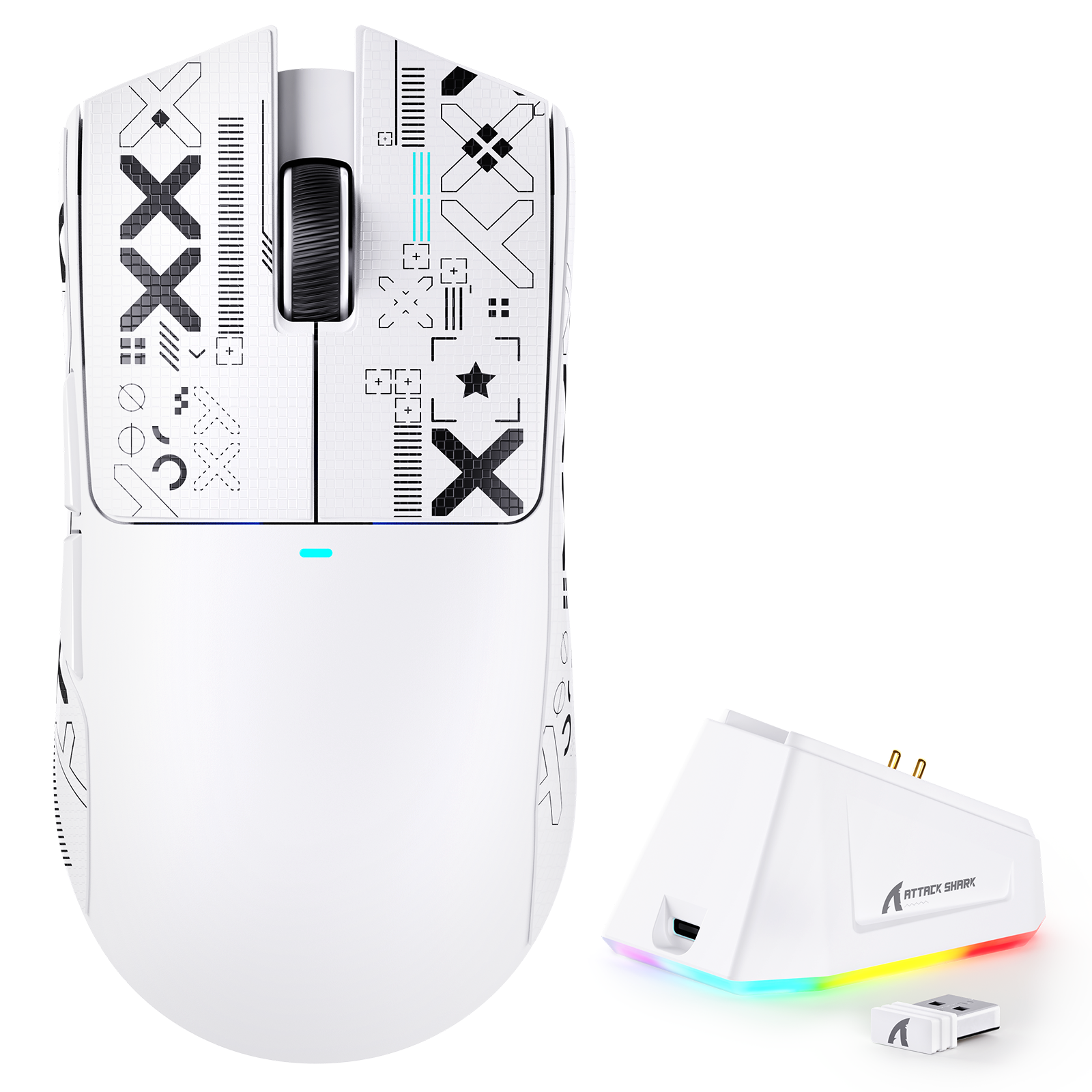 ATTACK SHARK X11 Kabellose Gaming-Maus mit Ladestation