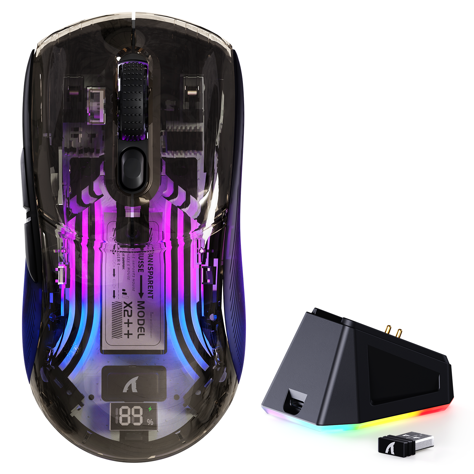ATTACK SHARK X2PRO Kabellose Gaming-Maus mit Ladestation
