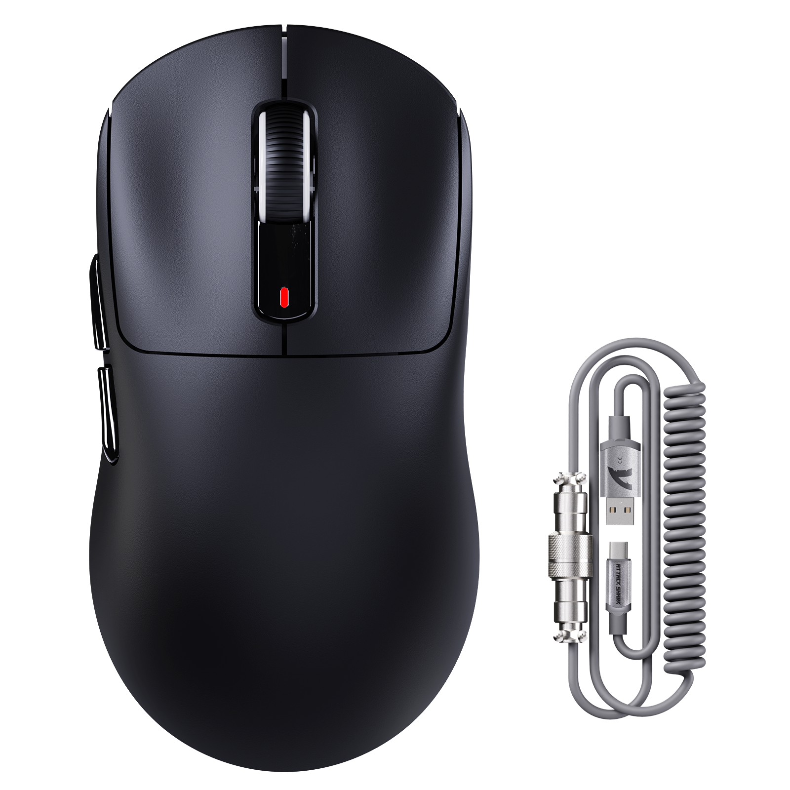 ATTACK SHARK X3MAX PAW3950 Kabellose Gaming-Maus mit C06 Spiralkabel