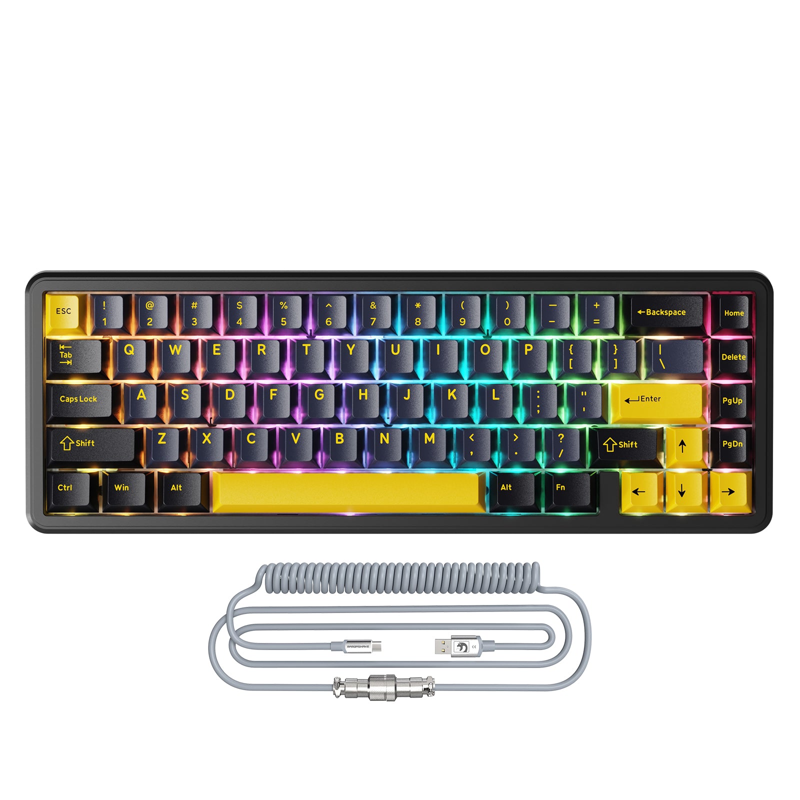 ATTACK SHARK X65 HE Magnetschalter Rapid Trigger-Tastatur mit 8-kHz-Spiralkabel