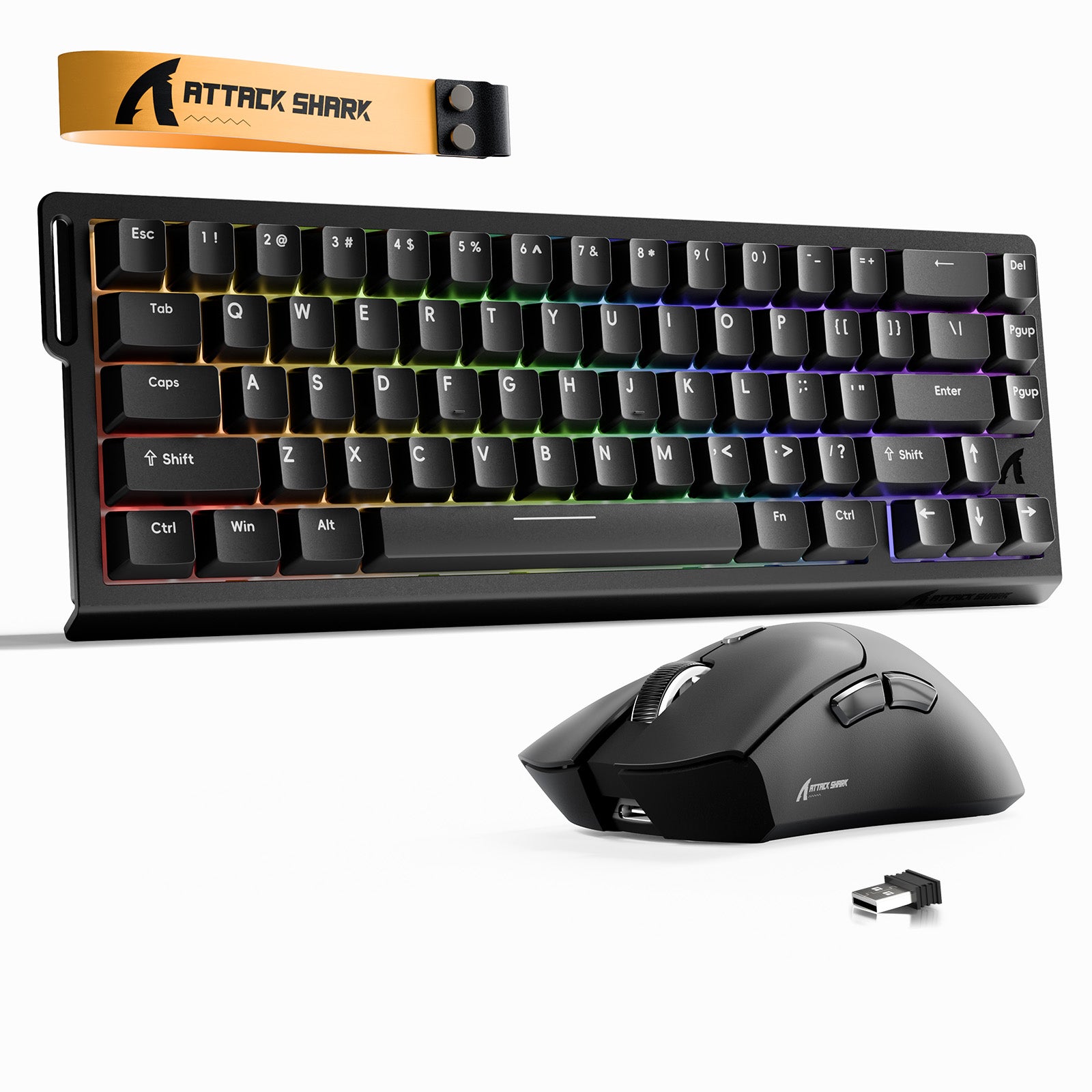 ATTACK SHARK X68HE Rapid Trigger Tastatur + R1 Kabelloses Gaming-Maus-Bundle