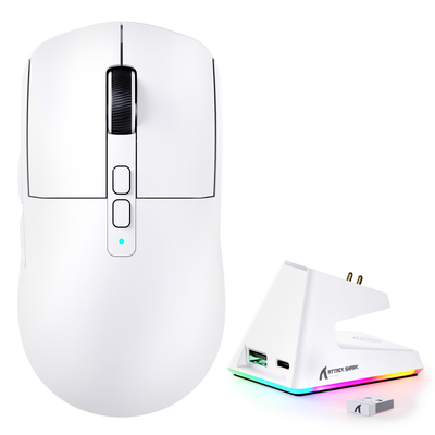 ATTACK SHARK X6 Gaming-Maus mit drei Modi und Ladestation