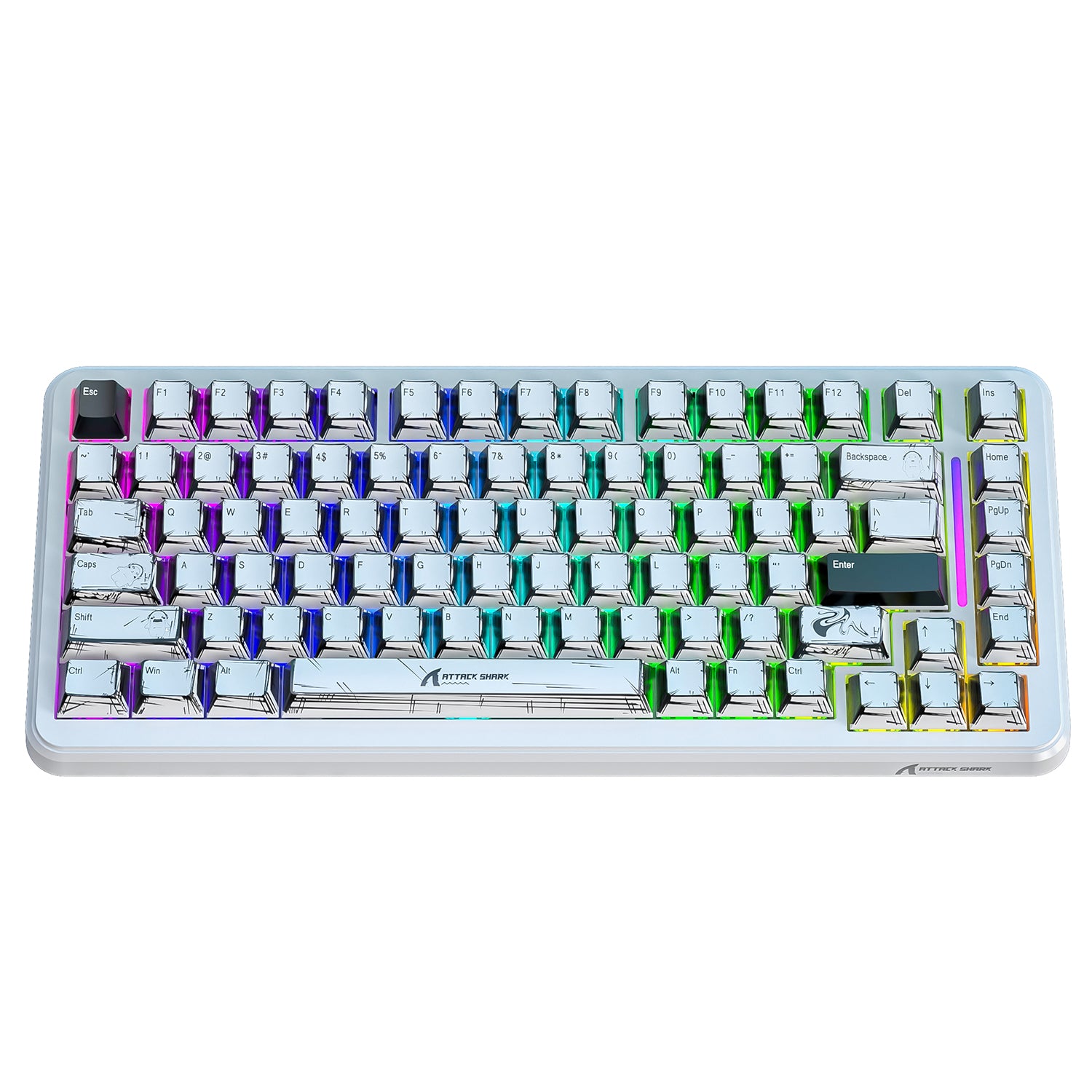 ATTACK SHARK X82PRO HE Kabellose Rapid Trigger-Gaming-Tastatur mit Magnetschalter