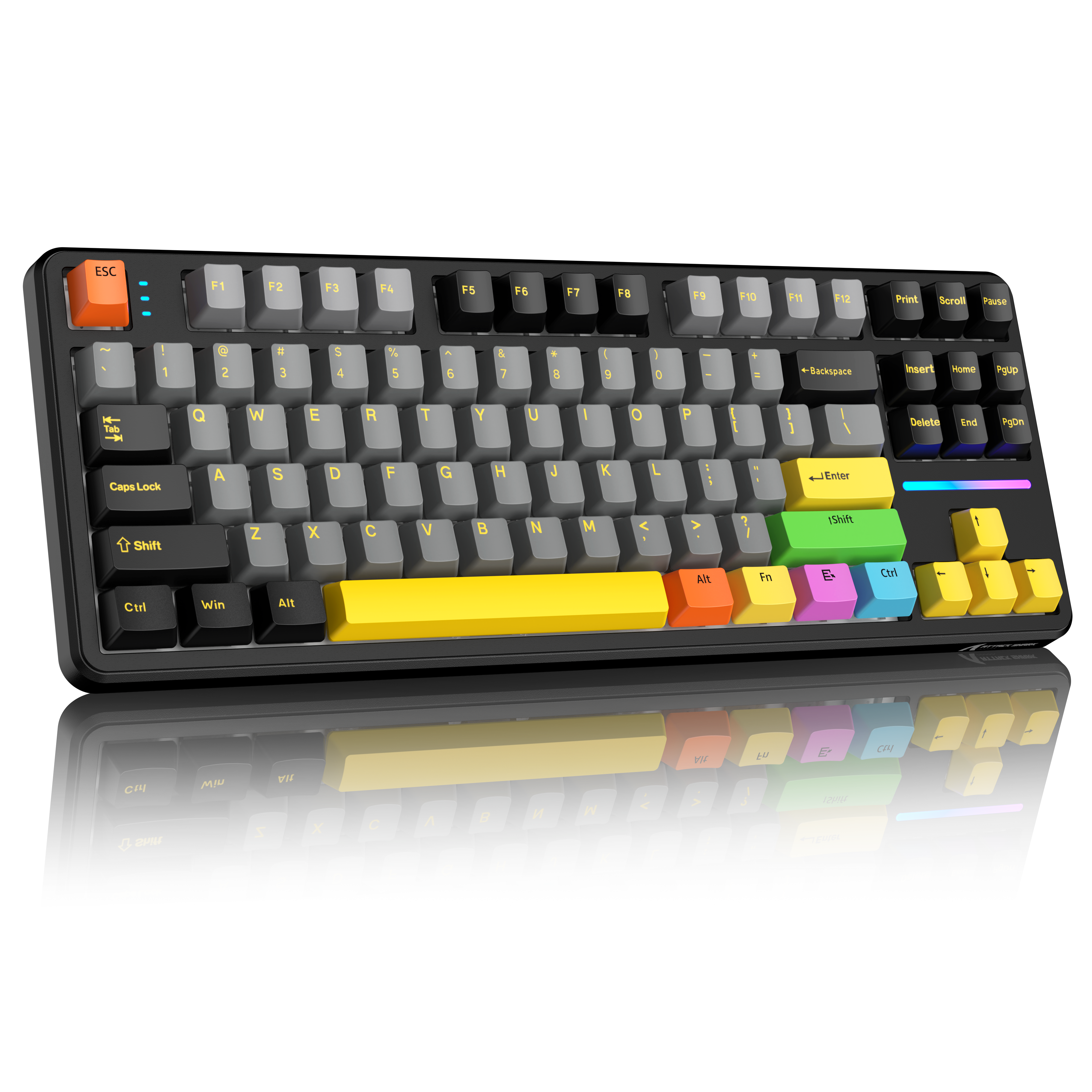 ATTACK SHARK X87 Tri-Mode-Dichtungstastatur