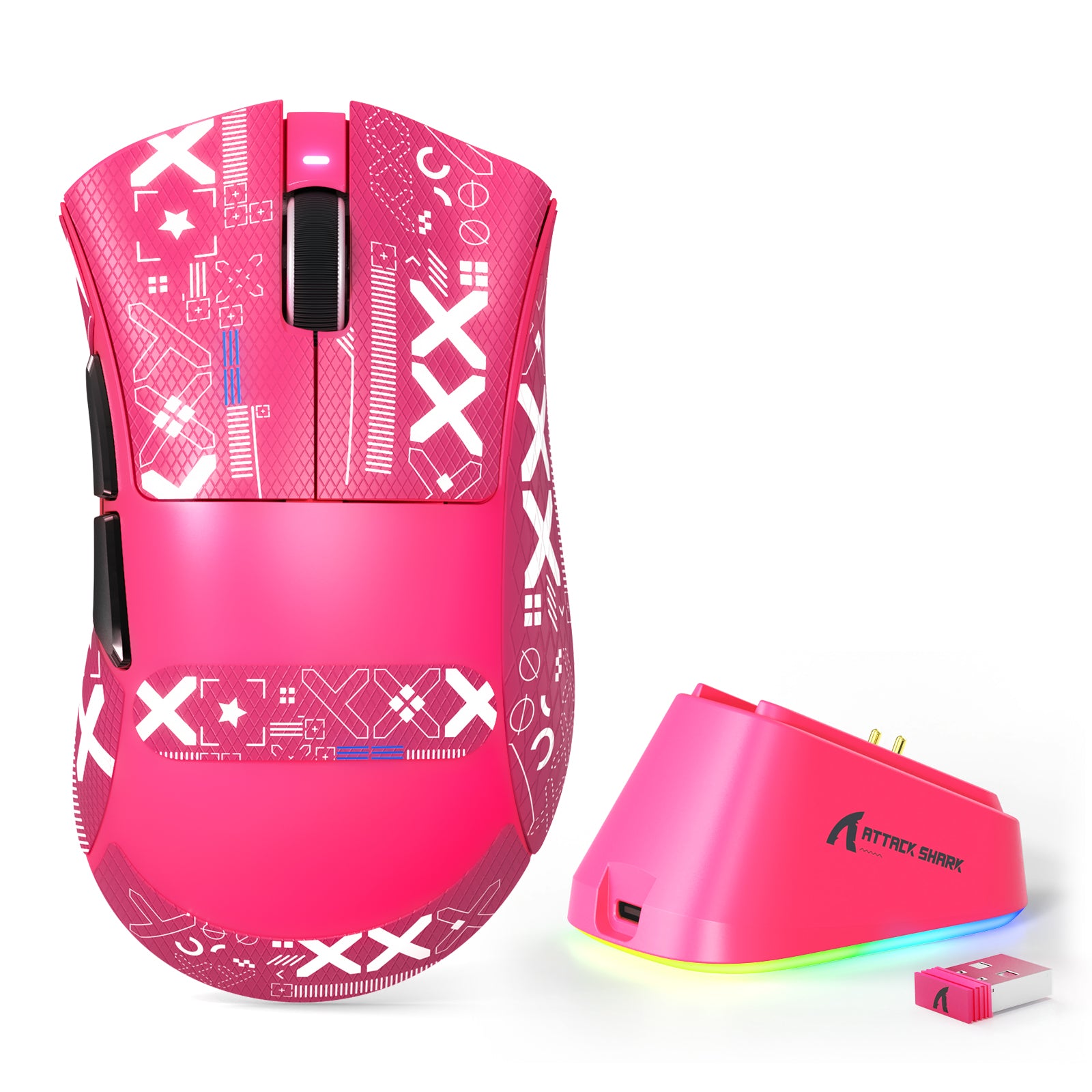 ATTACK SHARK V3PRO Ultraleichte Tri-Mode-Gaming-Maus mit Ladestation